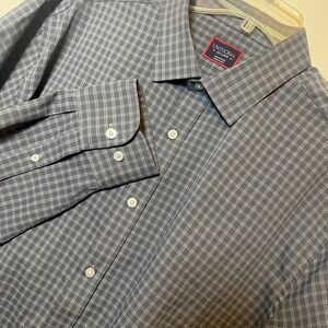 UNTUCKit Long Sleeve Button Shirt Men's XXL Gray Gingham Check Casual Preppy